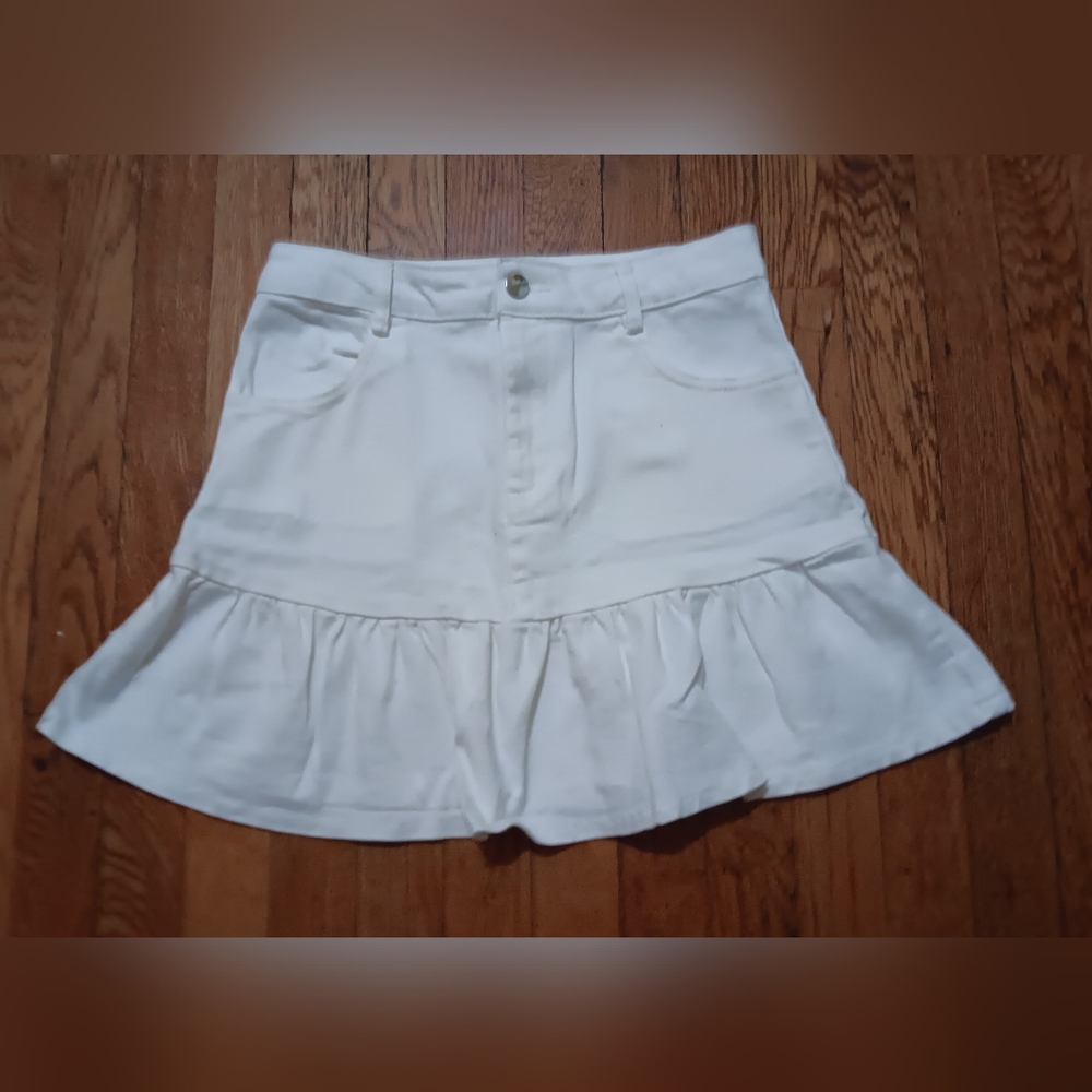 White Ruffled Skirt